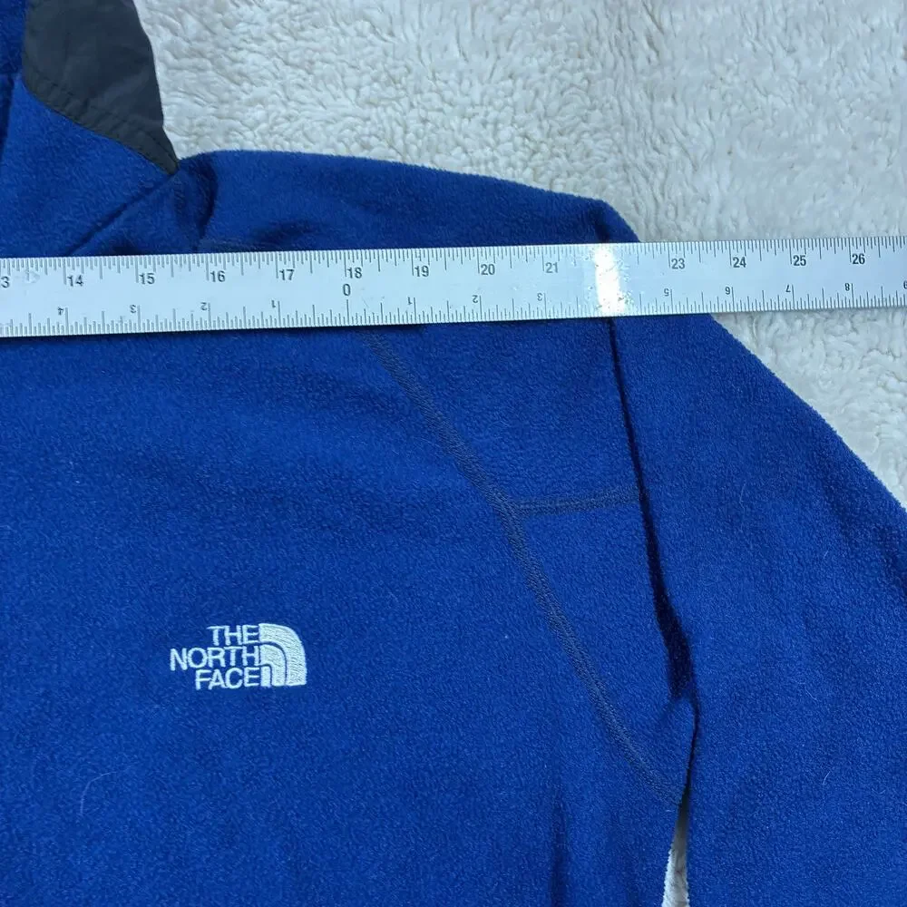 Vintage The North Face Jacket Medium Blue Cozy Fleece 1/2 Zip Pullover USA Made